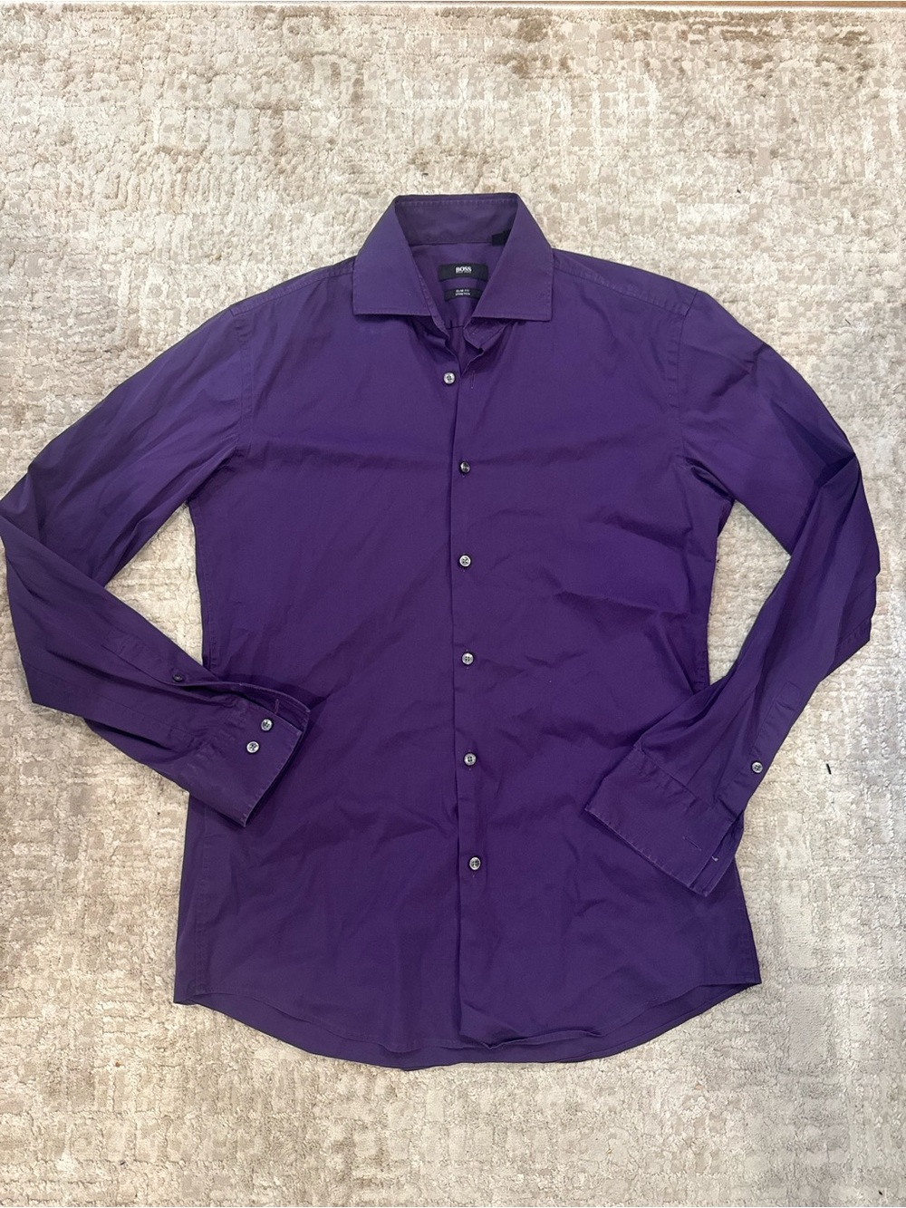 Hugo Boss Deep Purple Men's Dress Shirt